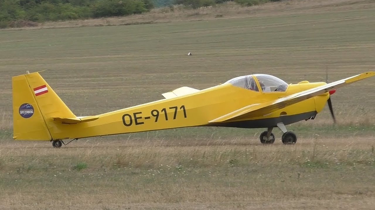 Scheibe SF-25 C Falke takeoff and landing at Airfield Spitzerberg | OE-9171