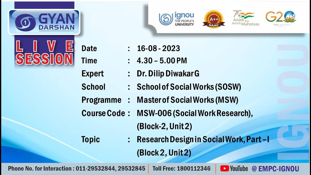 Research Design in Social Work, Part –I