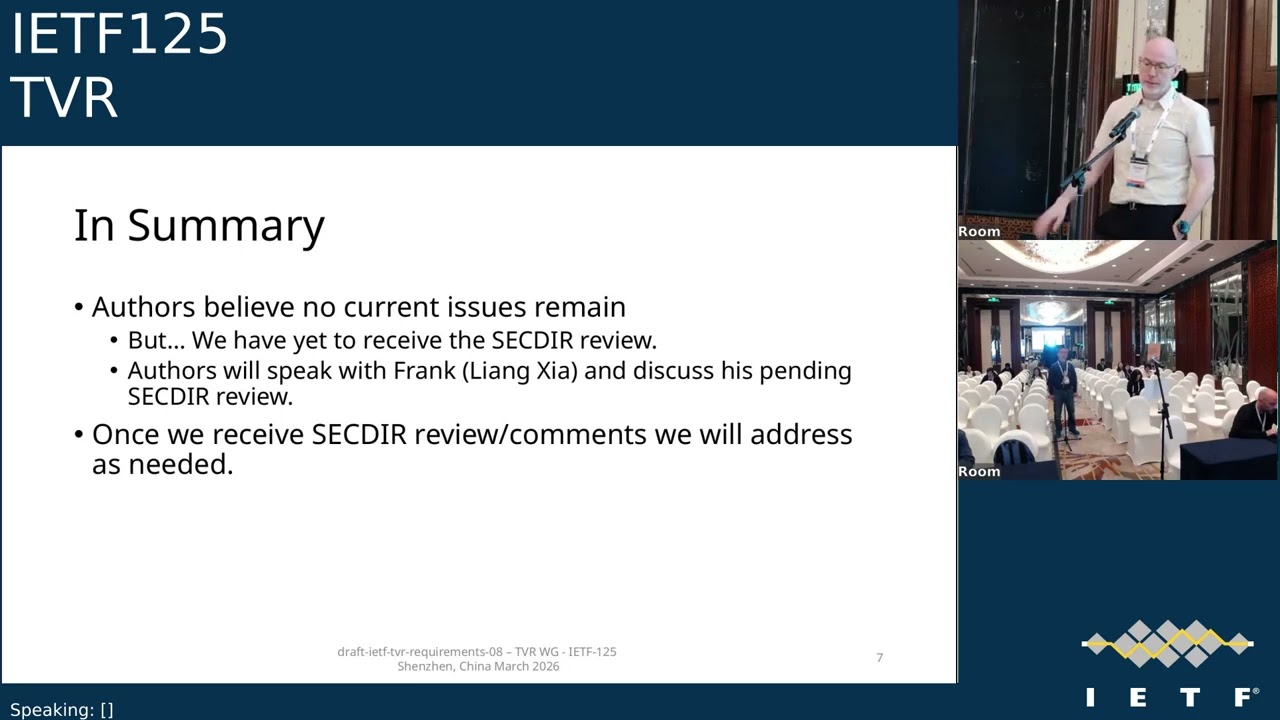 IETF 125: Маршрутизация с изменяющимися во времени параметрами (TVR) 2026-03-17 03:30