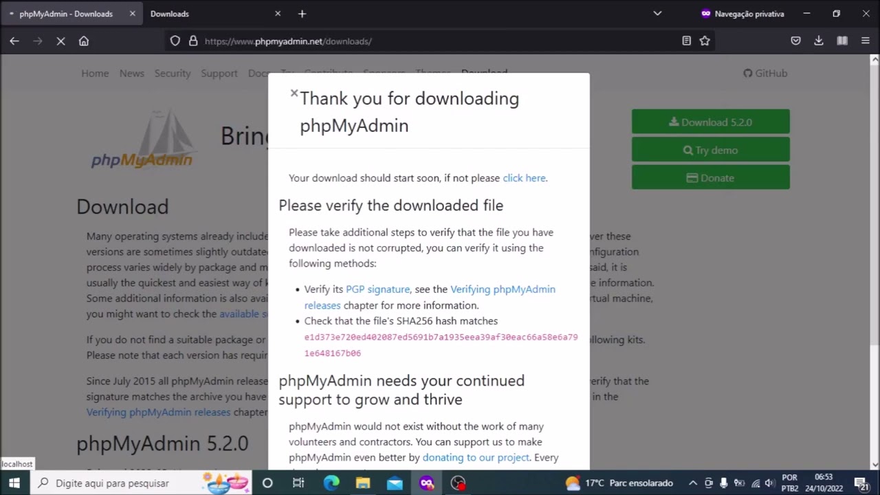 PHP Módulo 4: Aula #02 - Instalação do PHPMyAdmin