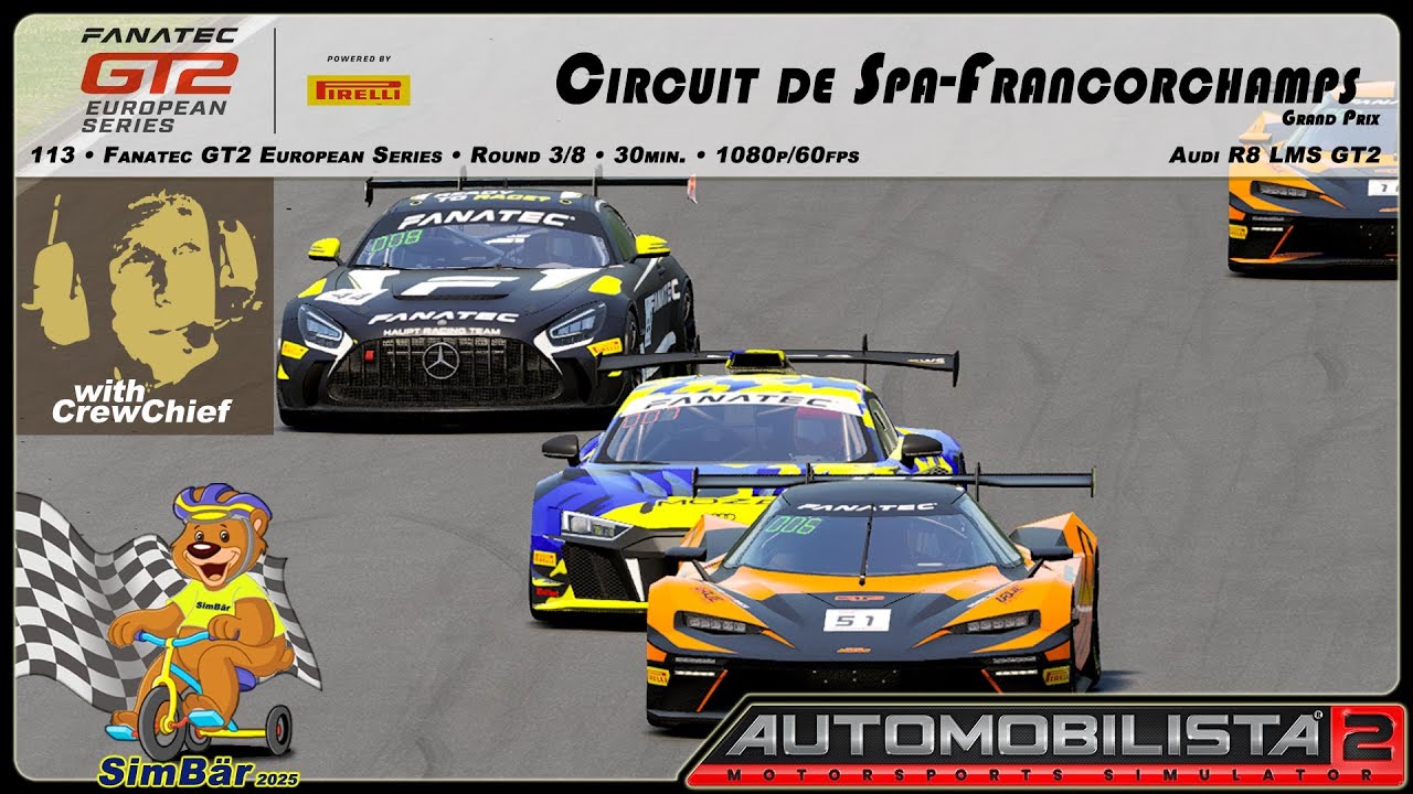 ACC 113 • Spa-Francorchamps • Fanatec GT2 European Series • 3/8 • 30min. • TripleScreen: 1080p/60fps