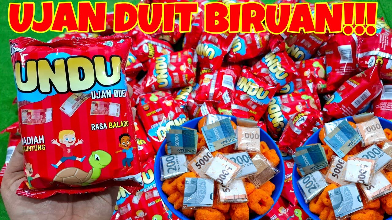 VIRAL!!! BERASA UJAN DUIT BIRUAN!!! UNBOXING CIKI UNDU MERAH BERHADIAH UANG