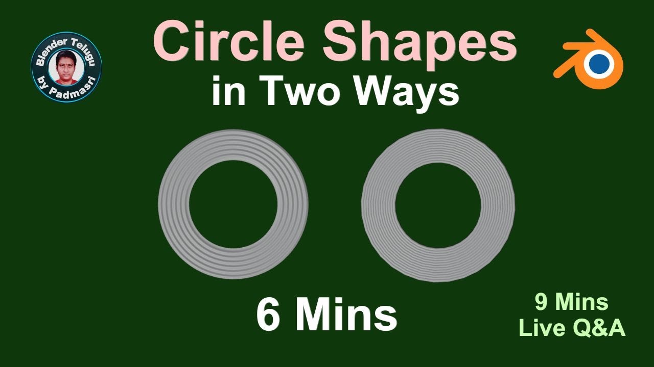 Watch Modelling – Circle Shapes in Two Ways | Live Q&A | Padmasri's Blender Tutorial