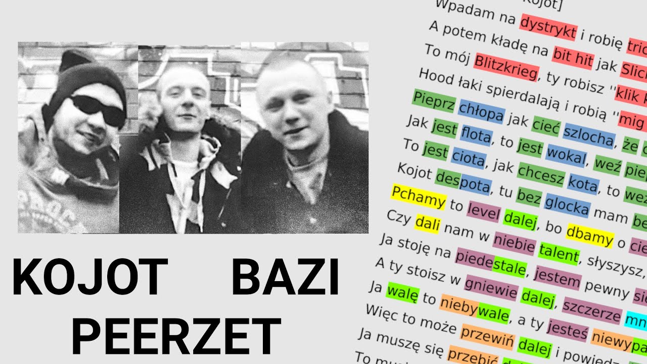 Kojot & Bazi & PeeRZet - Daj Nam Majk | Rym za rymem