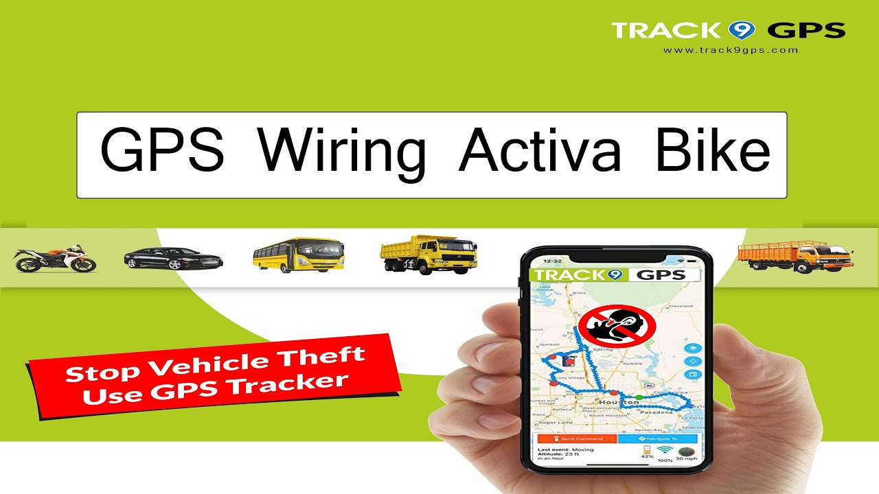 GPS Installation/Wiring  in Activa by Track9 GPS Tracker-एक्टिवा में जीपीएस लगाने की विधि