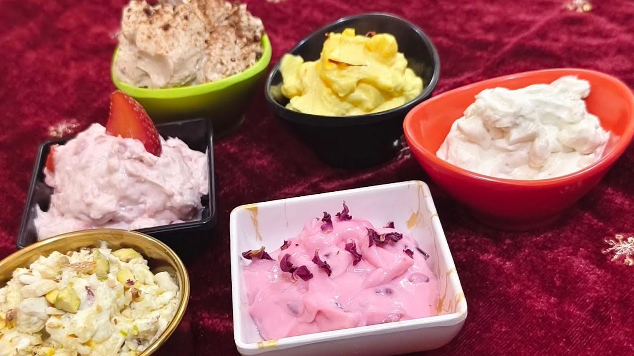 एकाच बेसपासून घरच्या घरी ६ प्रकारचे भन्नाट श्रीखंड😋गुढीपाडवा स्पेशल रेसिपी बनवा ६ फ्लेवर्सचे श्रीखंड