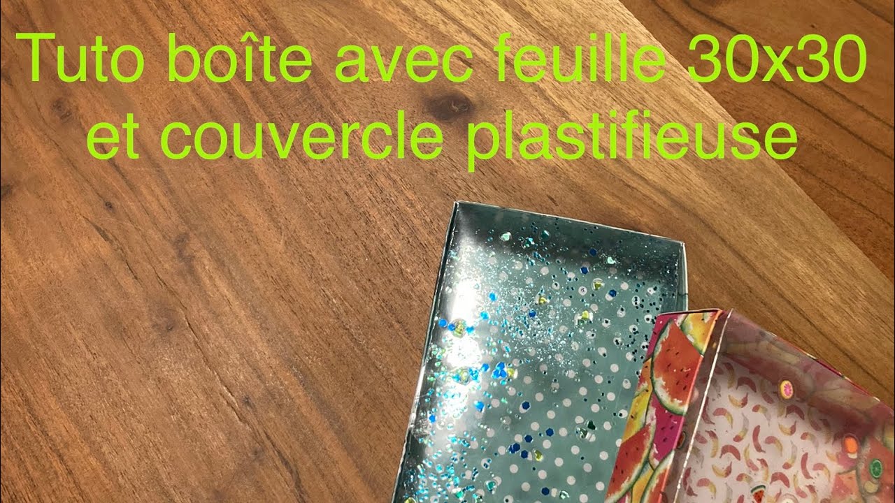 Faire une boîte avec 1 feuille 30x30 et couvercle création idées plastifieuse tuto rapide / facile