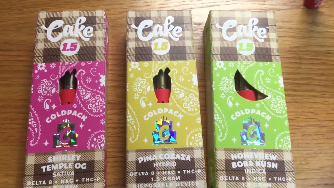 Cake Coldpack 1.5g Delta 8, HHC, THCP Combo disposable vapes