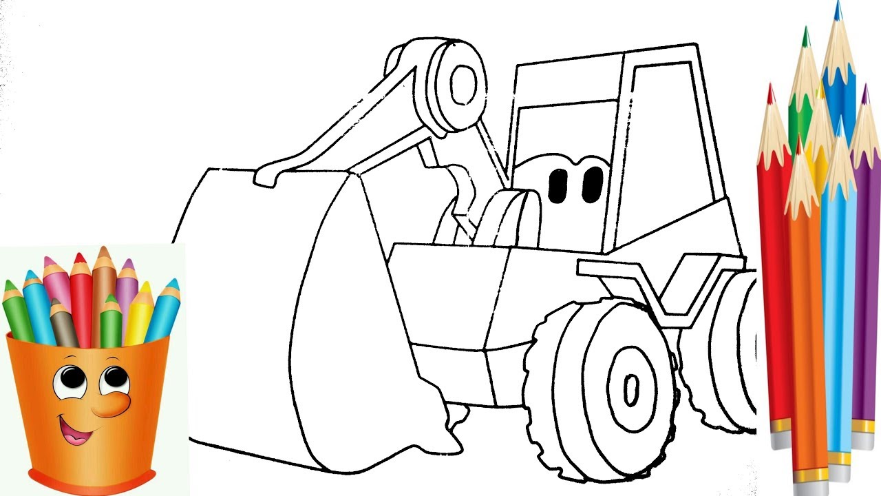 Ekskavator Masya / Coloring for children