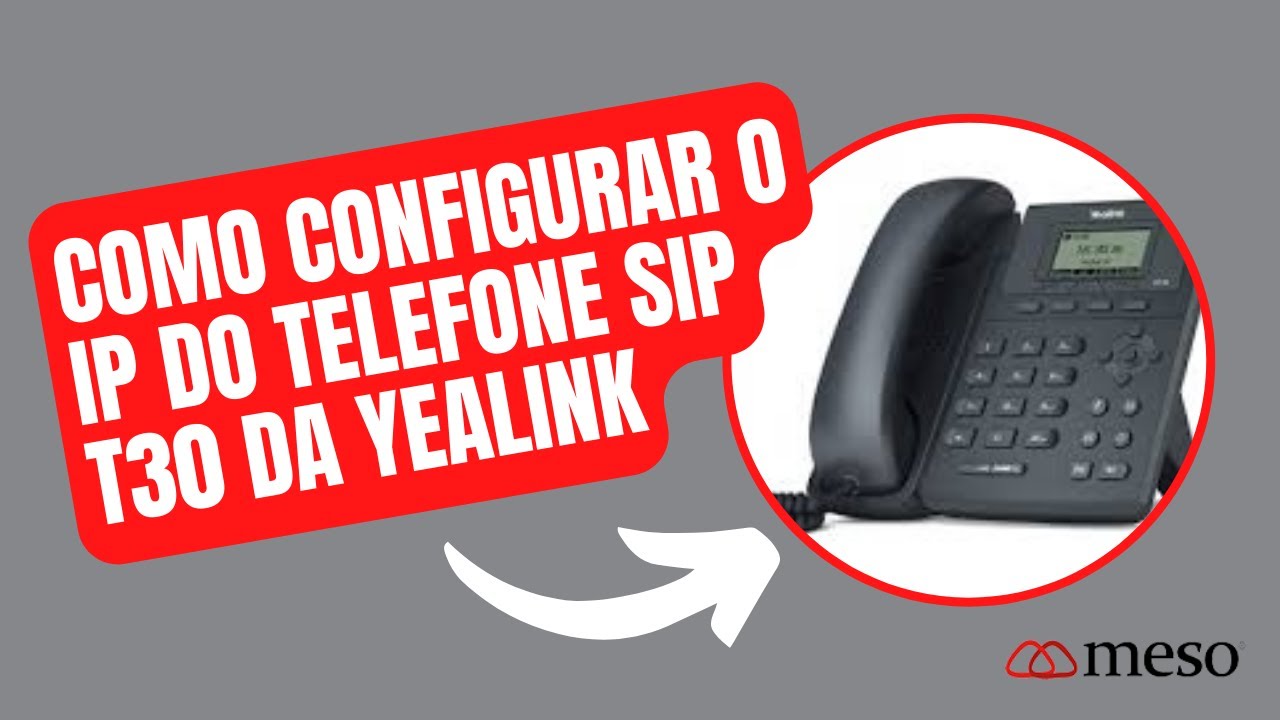 Como configurar o IP do telefone SIP T30 da Yealink.