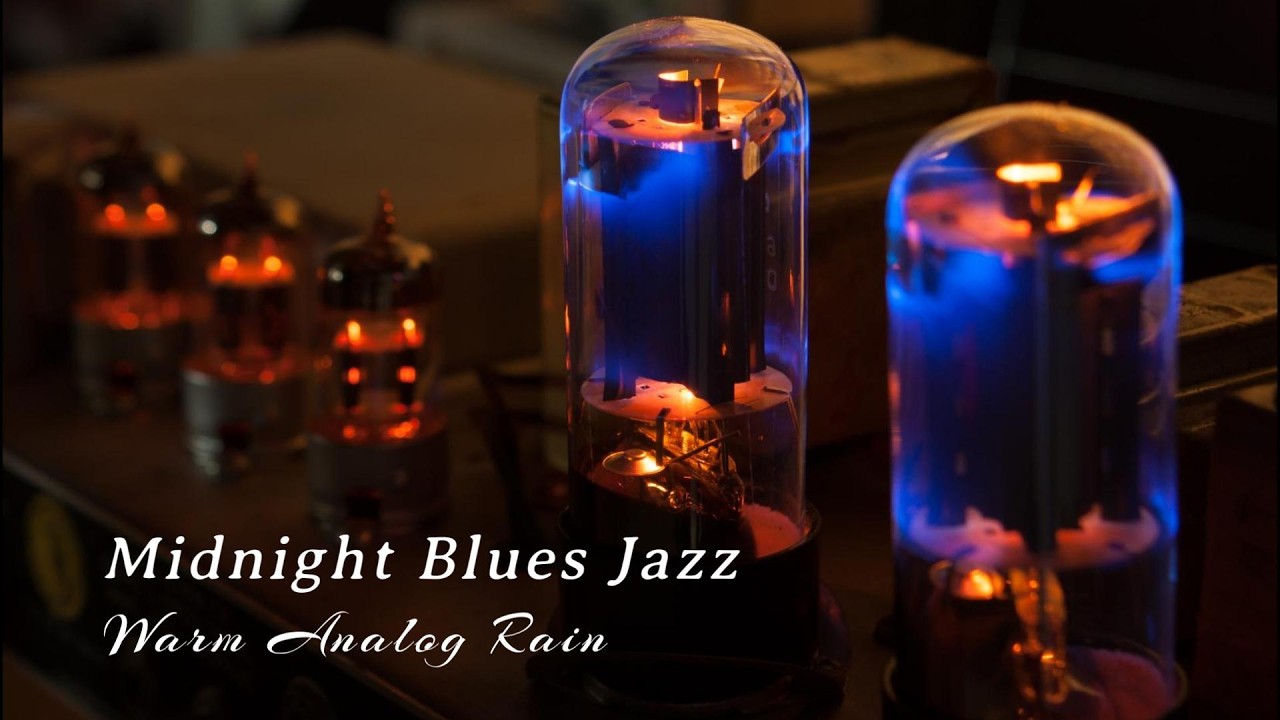 Midnight Blues Jazz ☔ | Analog Rain Sessions | 1 Hour Warm Tube Ambience