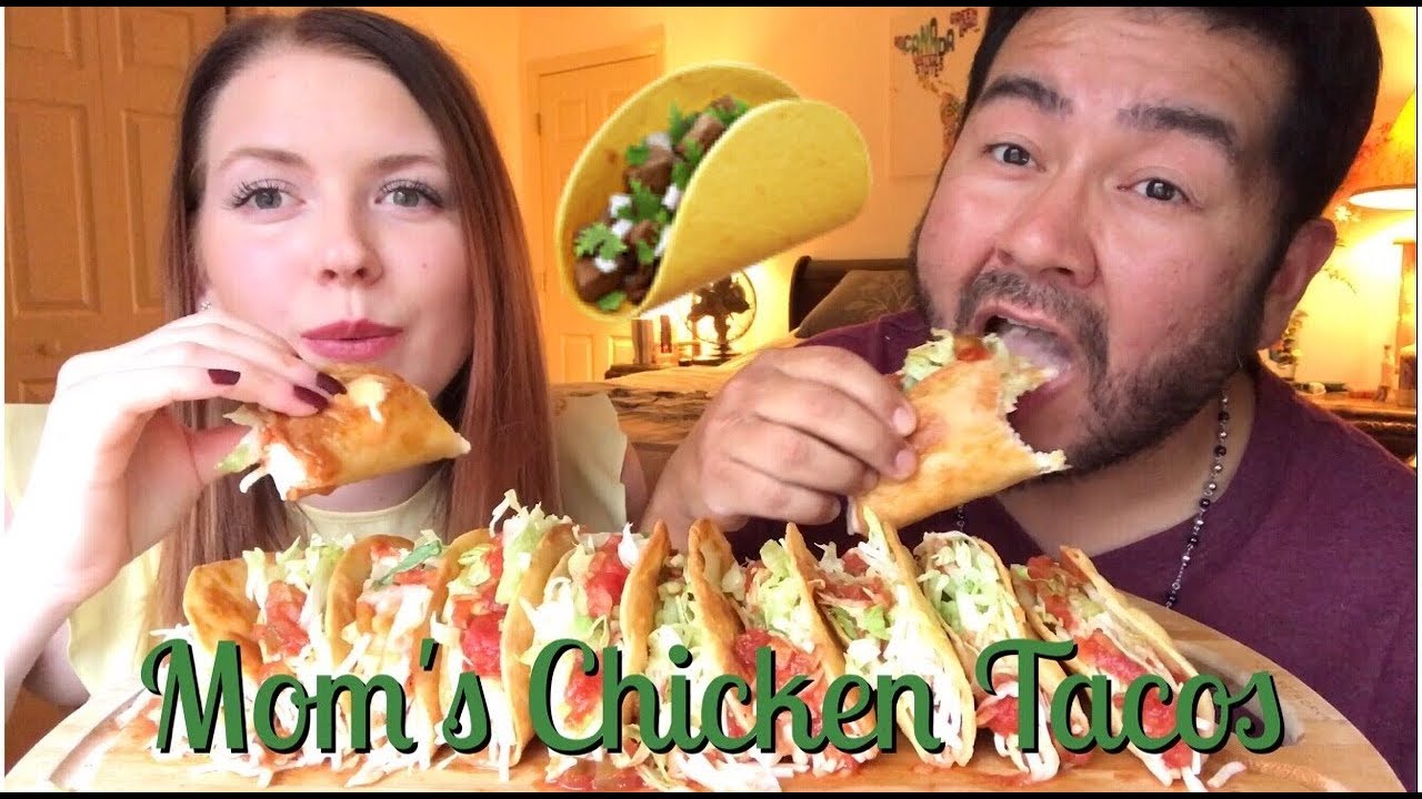 MUKBANG MOMS CHICKEN TACOS!!! with Dolcefoodie!