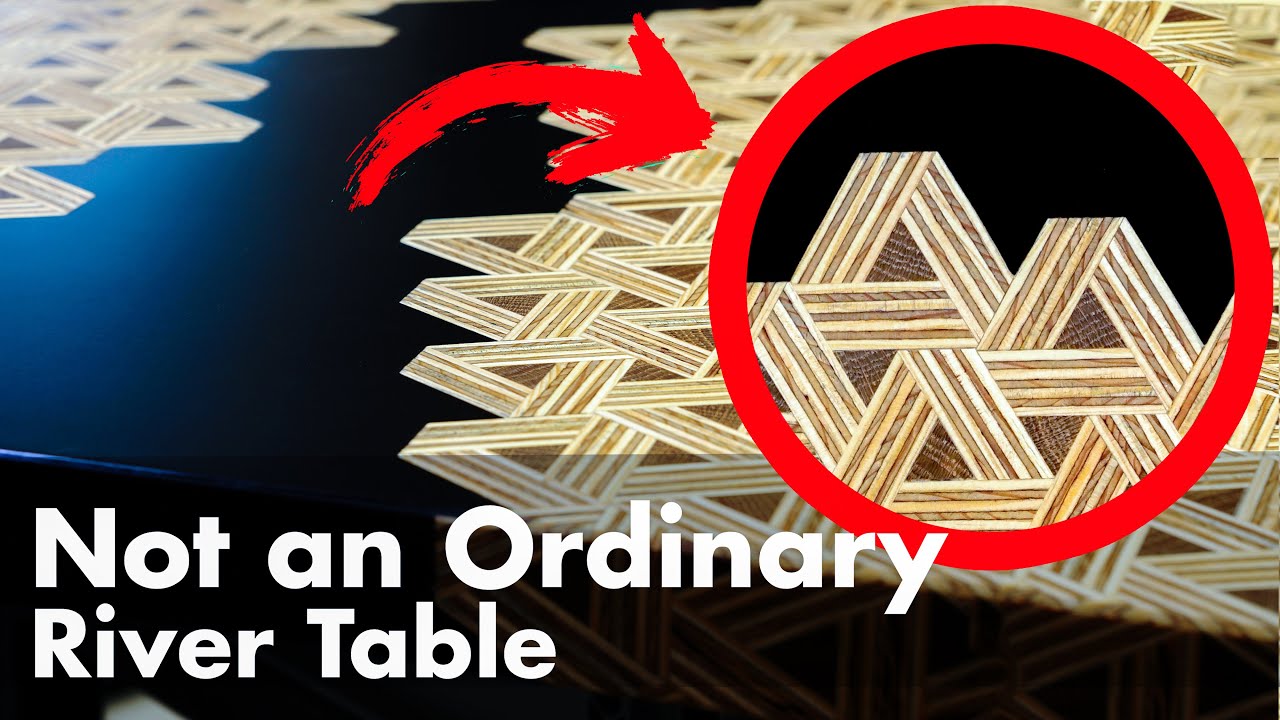 This Epoxy Resin River Coffee Table Looks Absolutely Incredible With  Patterned Plywood!