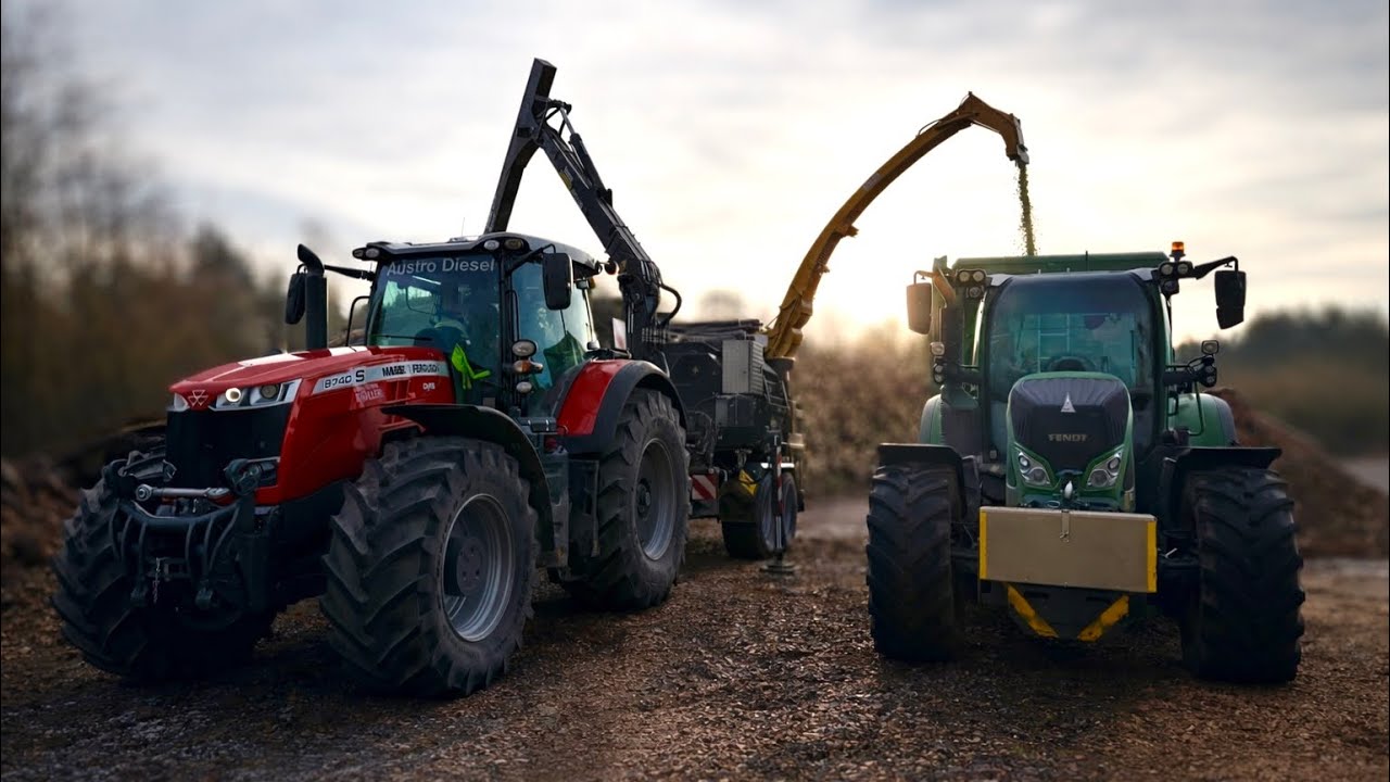 Massey Ferguson 8740S mit Wüst SMC-812 PTO im Einsatz