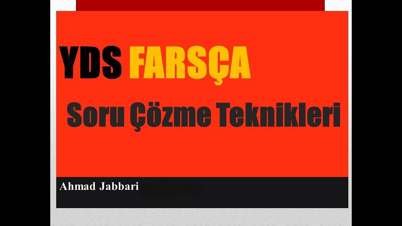 YDS FARSÇA - Fiiller ve Edatlar - Dr.Ahmad JABBARI