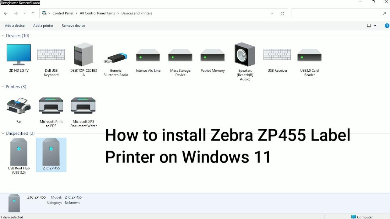 How to Install Zebra ZP455 on Windows 11