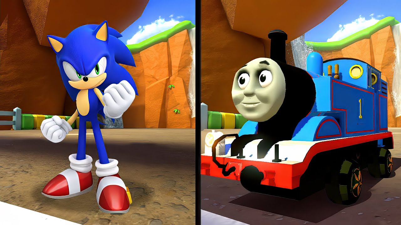 Mario Kart 8 Deluxe [2Player] - Sonic Vs Thomas The Tank Engine | Who Will Win?
