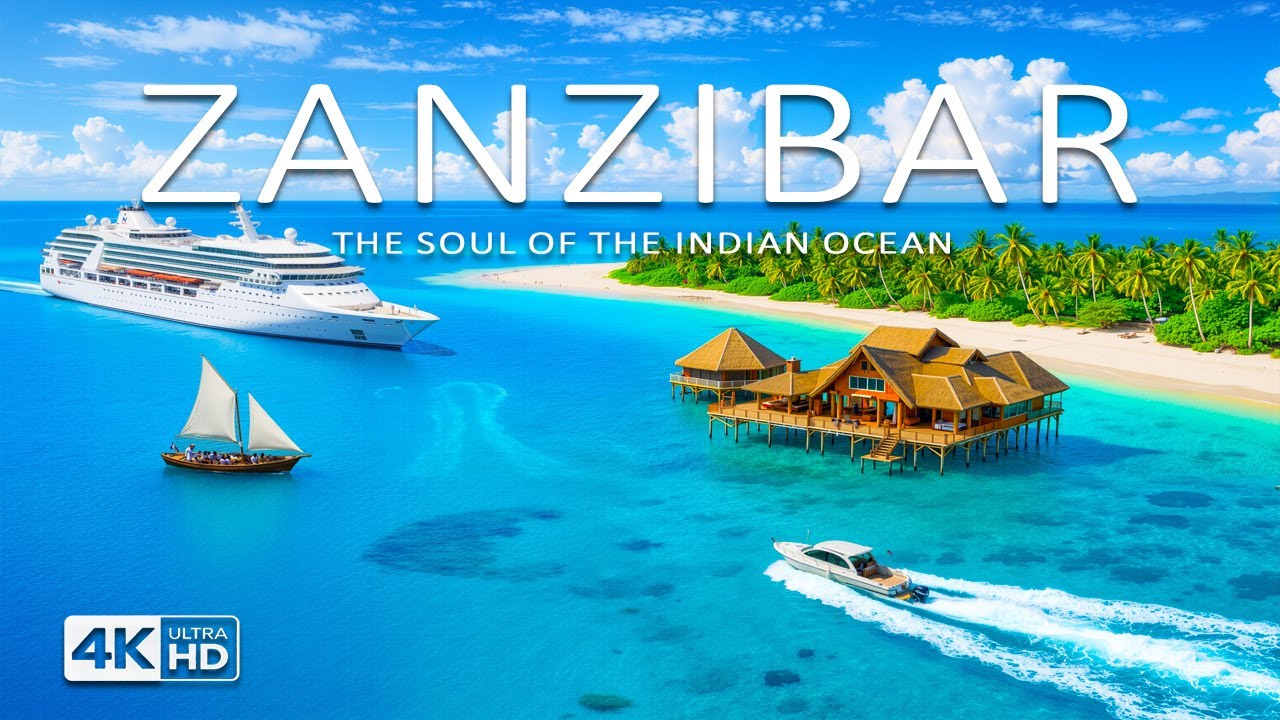 [4K] Zanzibar Drone Footage 🌅 – Dreamy White Sand Beaches & Azure Ocean Escape With Deep House Chill