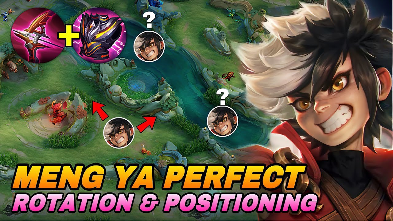 MENG YA BEST BUILD TO DOMINATE FARM LANE EASILY IN SOLO RANK! - PERFECT POSITIONING & ROTATION RANK!