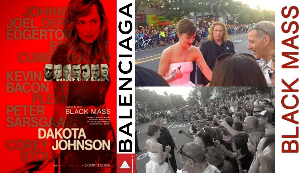 🎥Dakota Johnson Arrives In Balenciaga @ BLACK MASS Red Carpet Boston Premiere (2015)