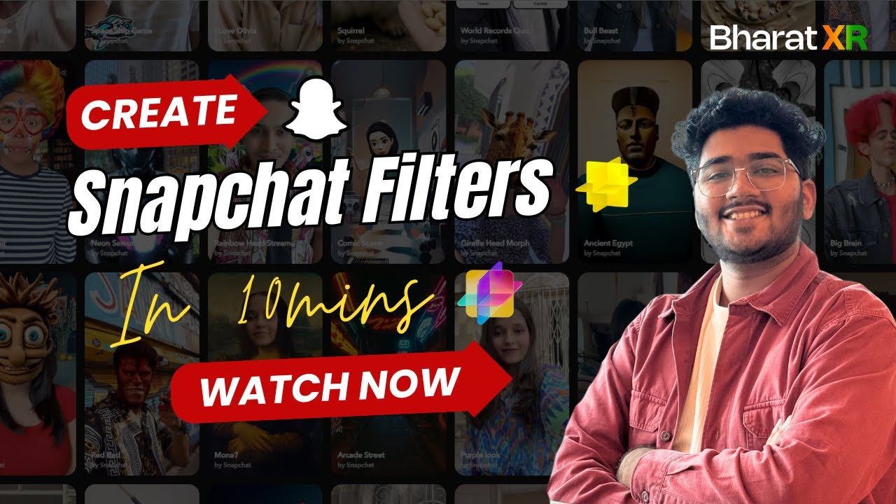 How to make Snapchat Filters (SnapAR Lenses) using Lens Studio v5.12 (GenAI) | Bharat XR | MoodHack