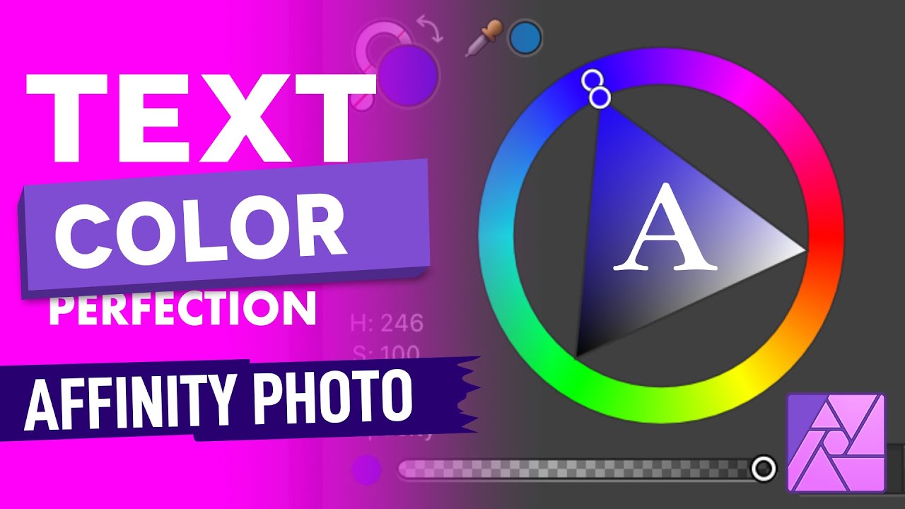 How to choose the PERFECT color for your text in Affinity Photo