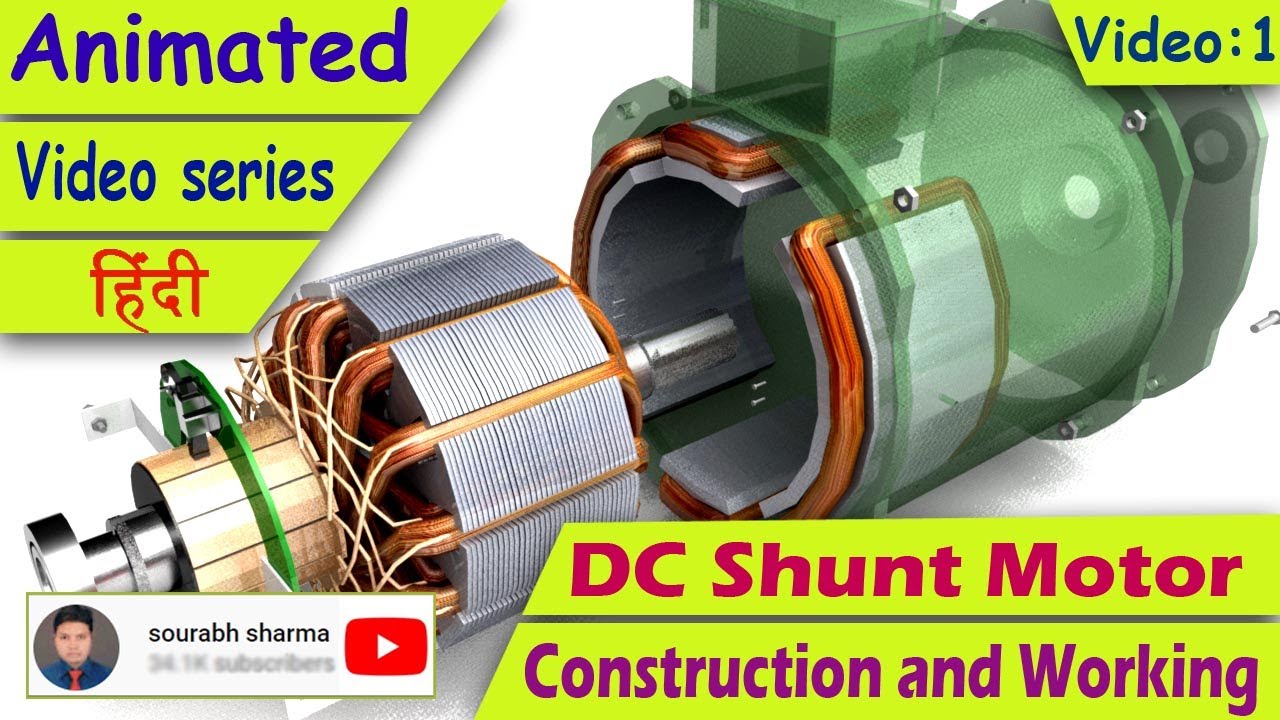 DC Shunt Motor: Construction and Working (Hindi) 💡 Learn all Electric Motors 🎥 Video 1