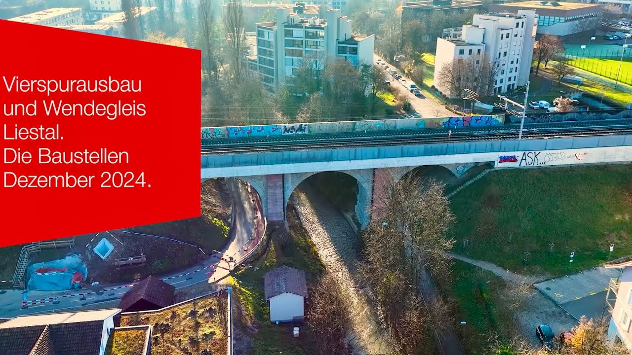 Vierspurausbau / Wendegleis Liestal | Die Baustellen Dezember 2024.