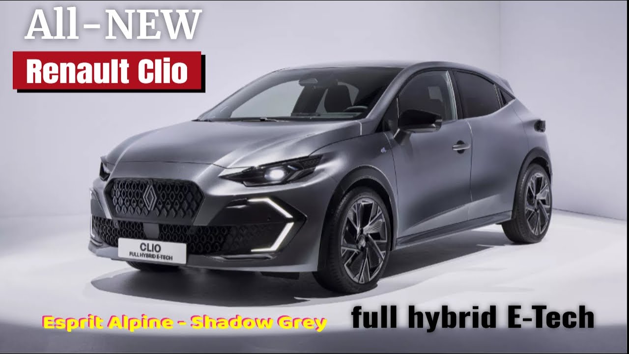 Новый Renault Clio 2026 года с полным гибридом E-Tech — Esprit Alpine — Shadow Grey