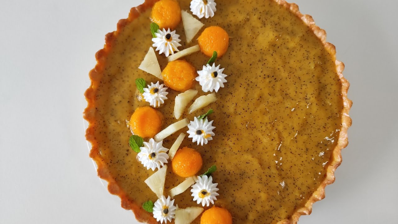TORTA DE FRUTAS AMARELAS (Tarte aux fruits jaunes)