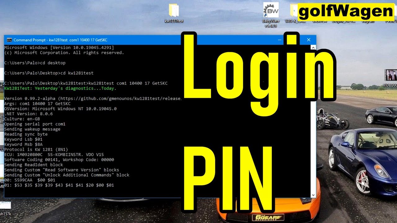 KW1281Test VW Login PIN reader /for K-Line/