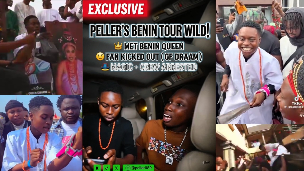 Peller’s Benin Tour Turns WILD! Meets Queen, Magic Tricks & Sends Fan Away After Girlfriend Drama 😂