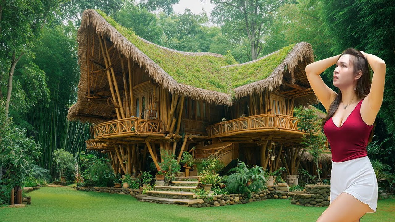 Turn Back Time 🌿 30 Days Solo Bushcraft Survival – Build a Log Cabin & Farming in the Rainforest