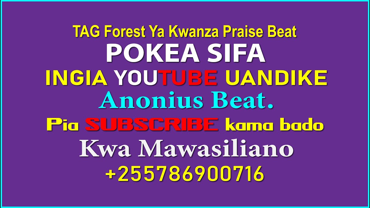TAG FOREST YA 1 POKEA SIFA  Anonius Praise Beat