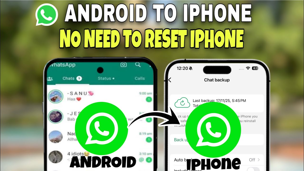 Transfer WhatsApp from Android to iPhone (No Factory Reset Needed)
