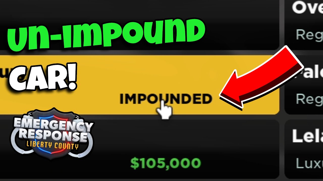 How to UN-IMPOUND Car in ERLC! [2024]