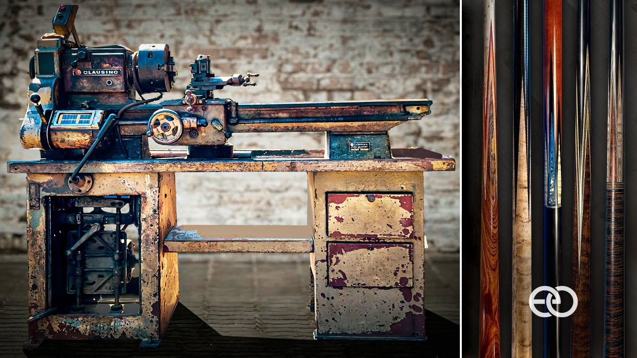 Restoring a 60 Year Old Metal Lathe to Make Pool Cues (And Shop Tour)