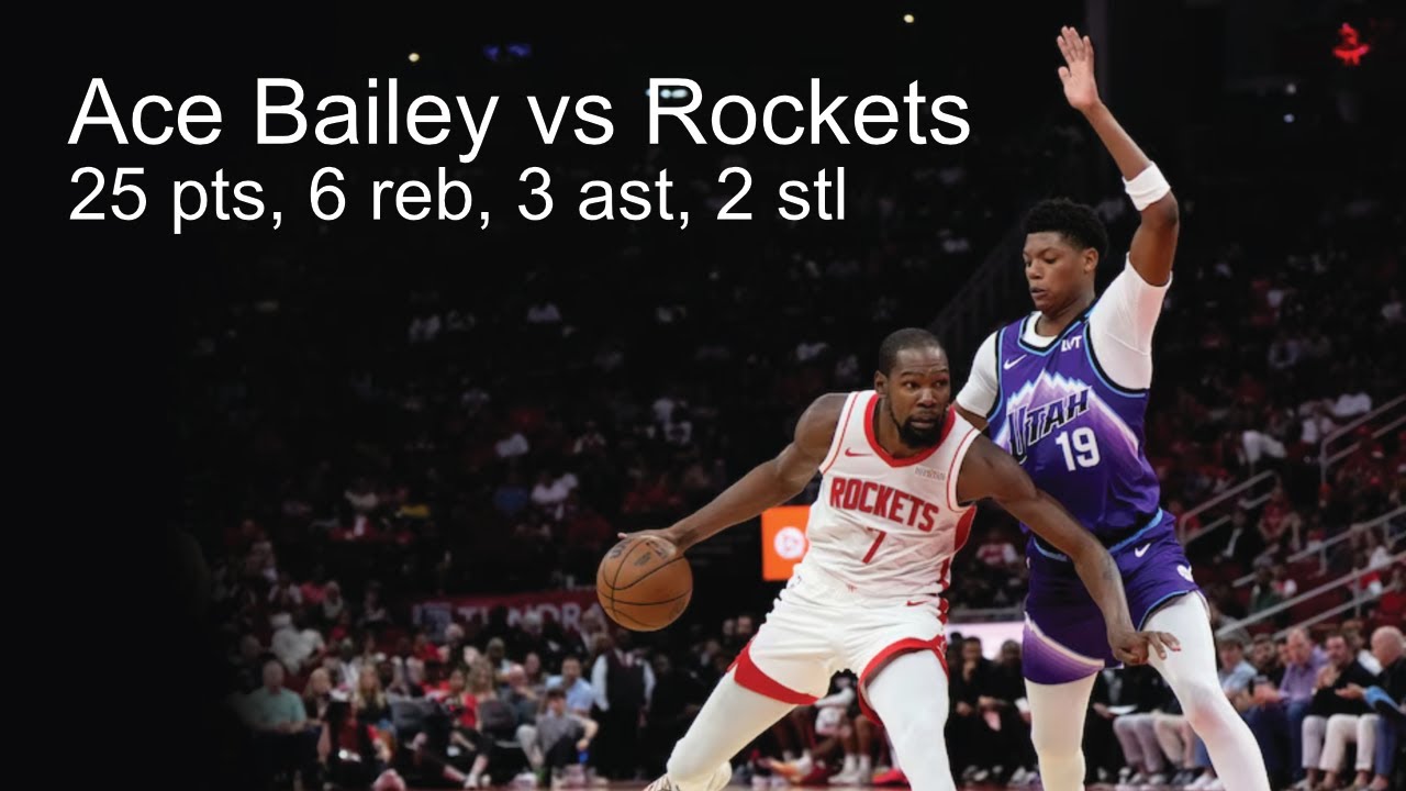 Jazz vs Rockets Preseason Ace Bailey Full Highlights 25 pts (11/16), 6 rebs, 3 assists, 2 stls