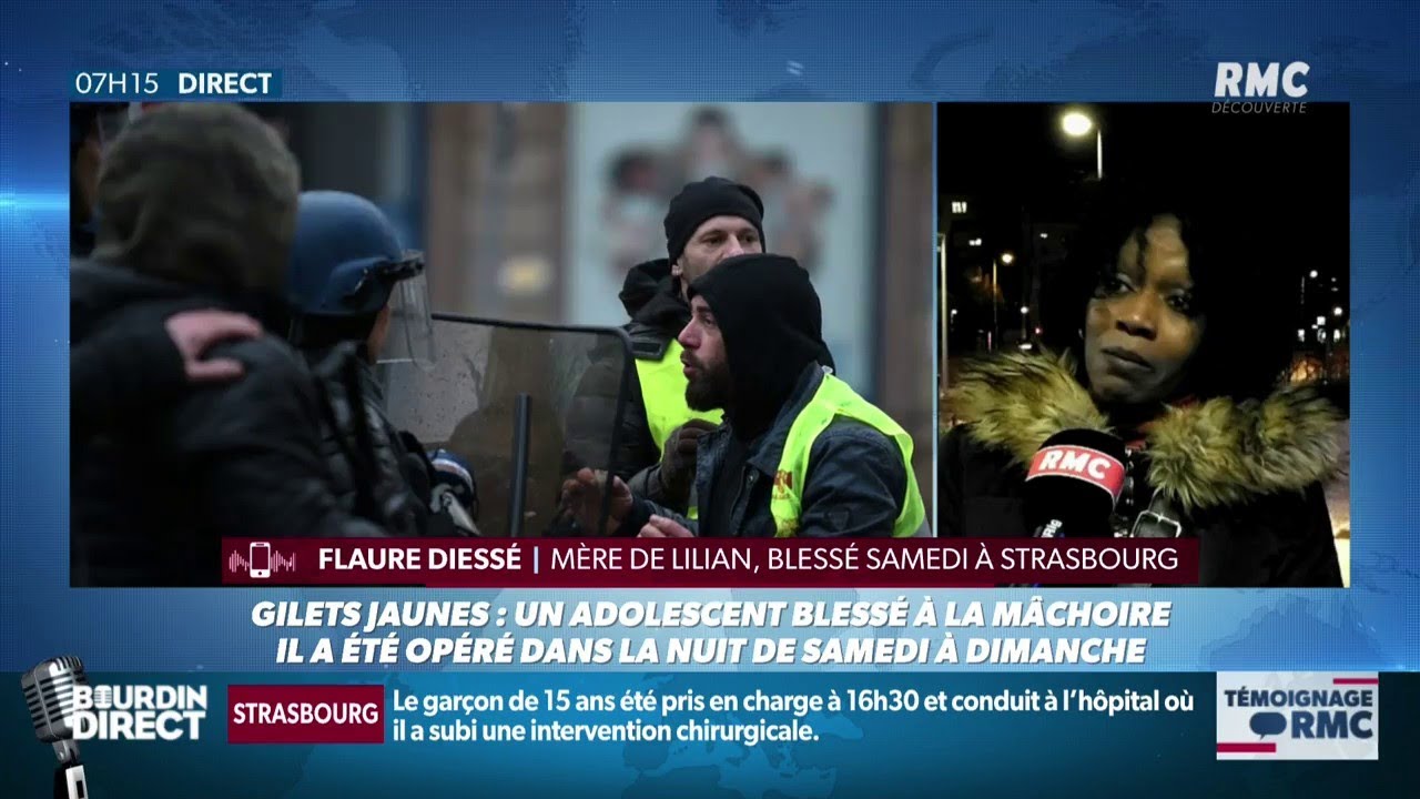 Lilian, 15 ans, a été blessé par un tir de flash-ball à Strasbourg: la colère de sa mère sur RMC