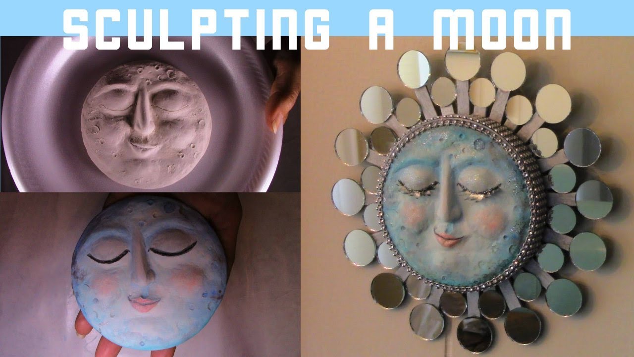 Watch me sculpt a moon face with paperclay