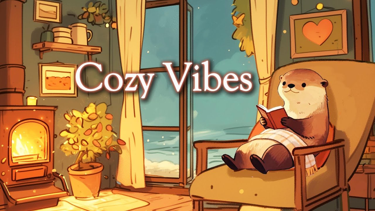 Cozy Lighthouse Fireplace 🔥Lofi for Reading & Relax #lofihiphop #chillmusic #coffeemusic #studymusic