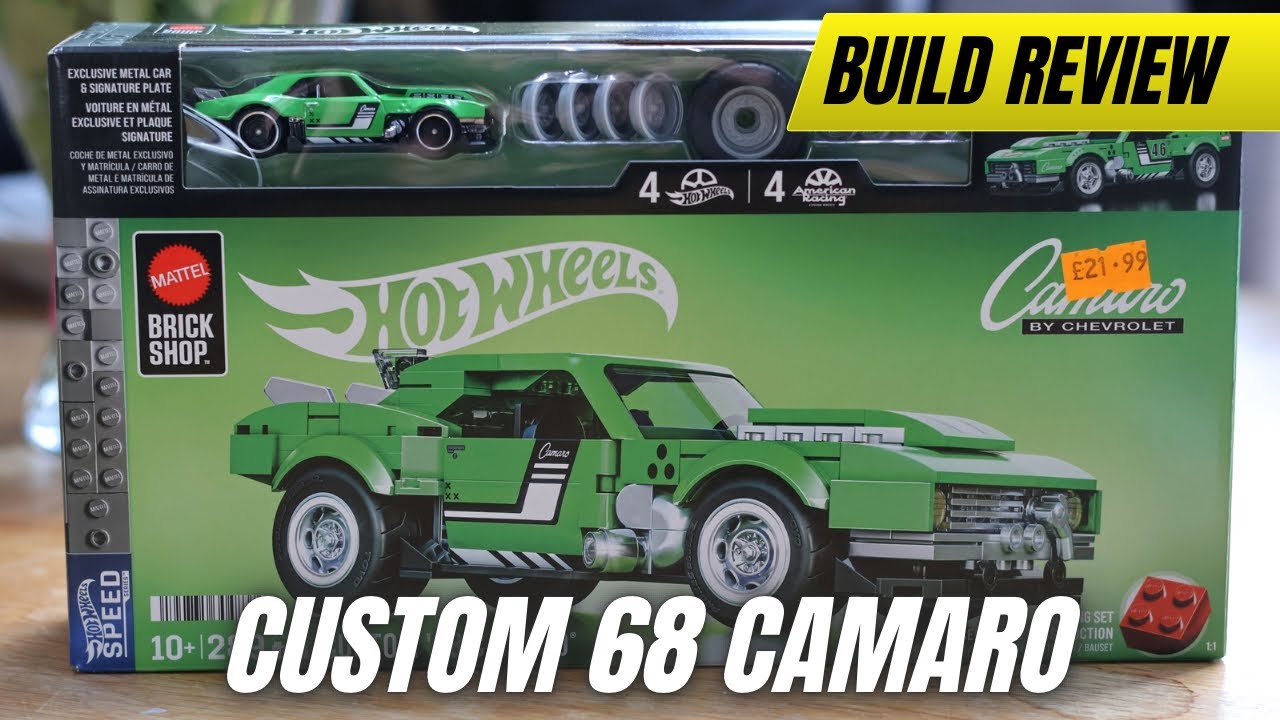 Mattel Brick Shop Hot Wheels ’68 Camaro Review – LEGO Speed Champions Rival?   4K