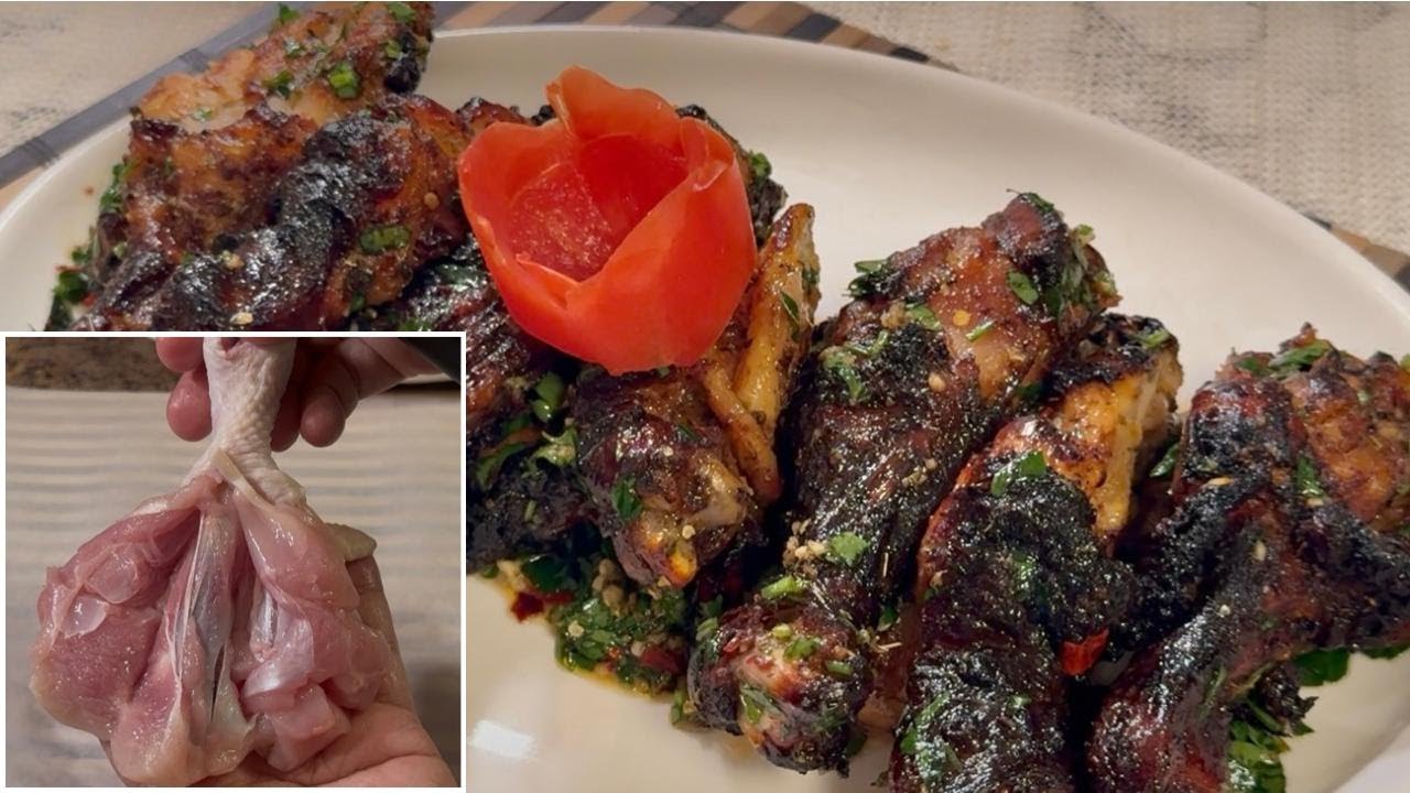 الفراخ بطريقة البترفلاي طريقة جديدة خالص وسر الصوص الخطير 😎 ألذ طريفة فراخ في القلاية الهوائية 😋