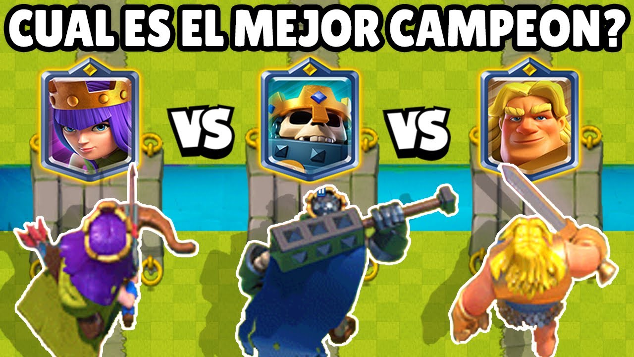 CUAL ES EL MEJOR CAMPEÓN de CLASH ROYALE? | REY ESQUELETO vs REINA ARQUERA vs CABALLERO DORADO
