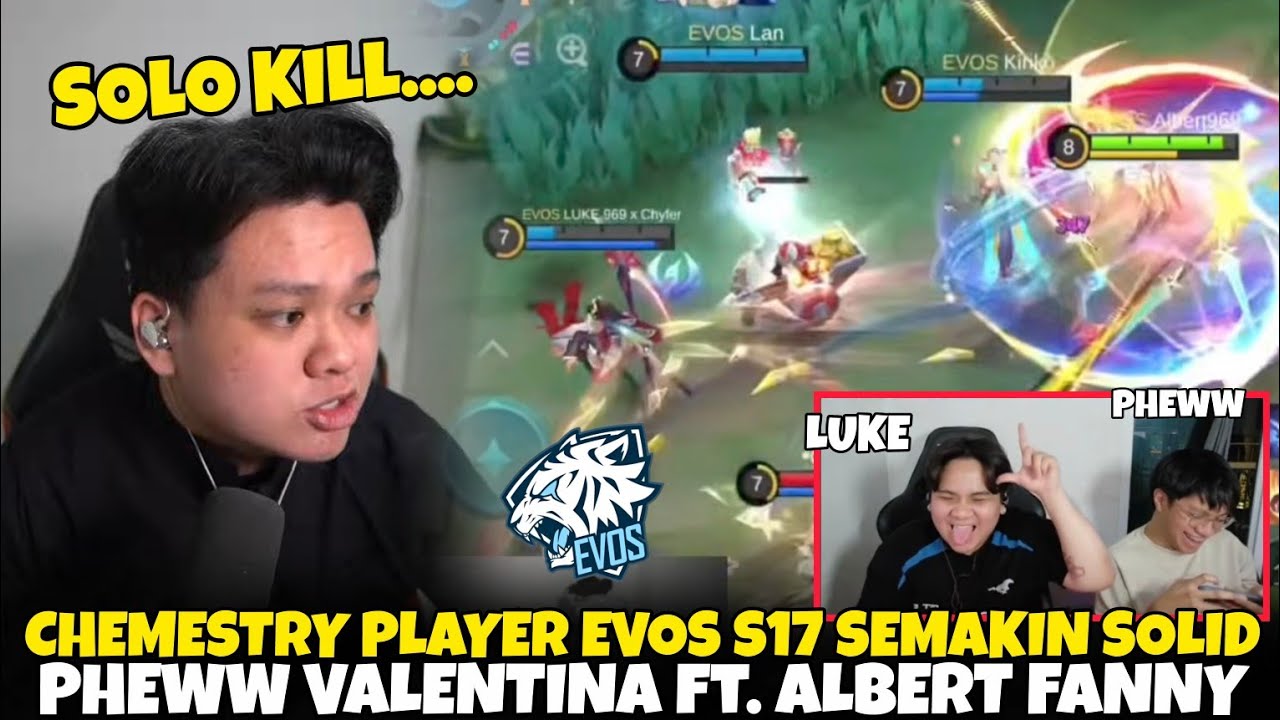 CHEMESTRY PLAYER EVOS MPL S17 SANGAT SOLID ‼️ EVOS PHEWW VALENTINA & ALBERT FANNY | MLBB id