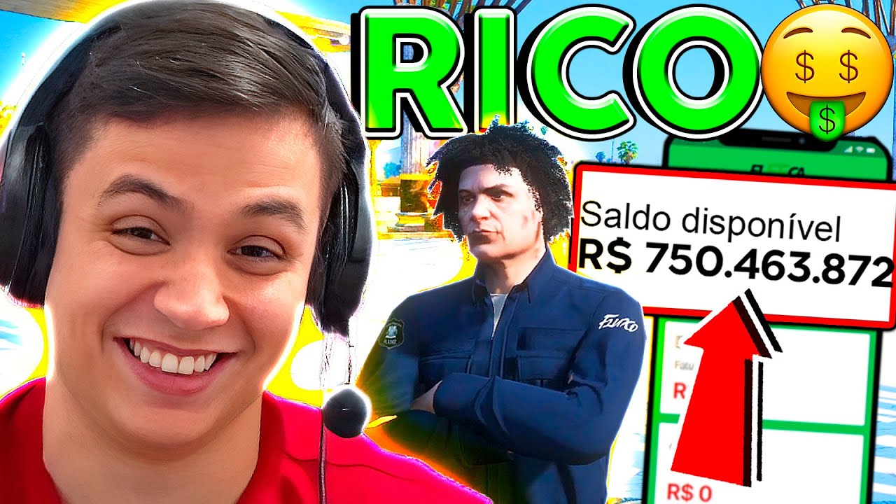 SEREI O MAIS RICO da CIDADE! 🏆 GTA RP! (Paulinho o LOKO