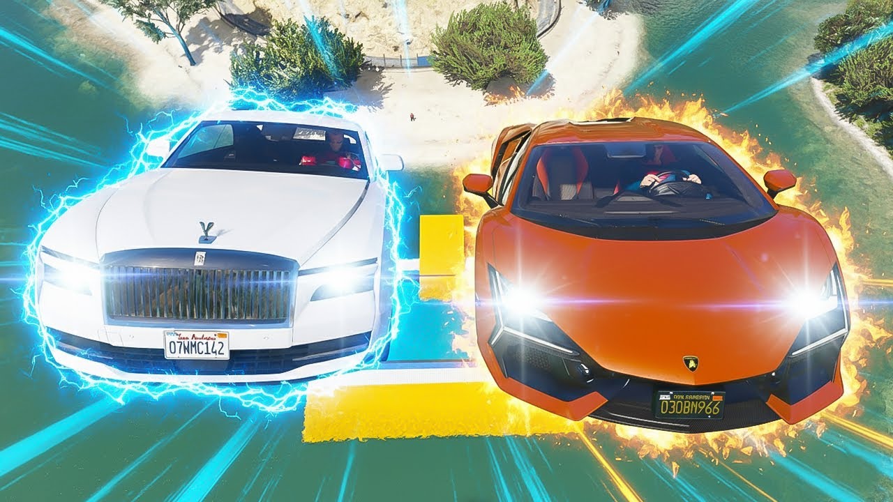 Pahalı Elektrikli Arabalar Havuz Parkurunda Yarışıyor - GTA 5 MODS