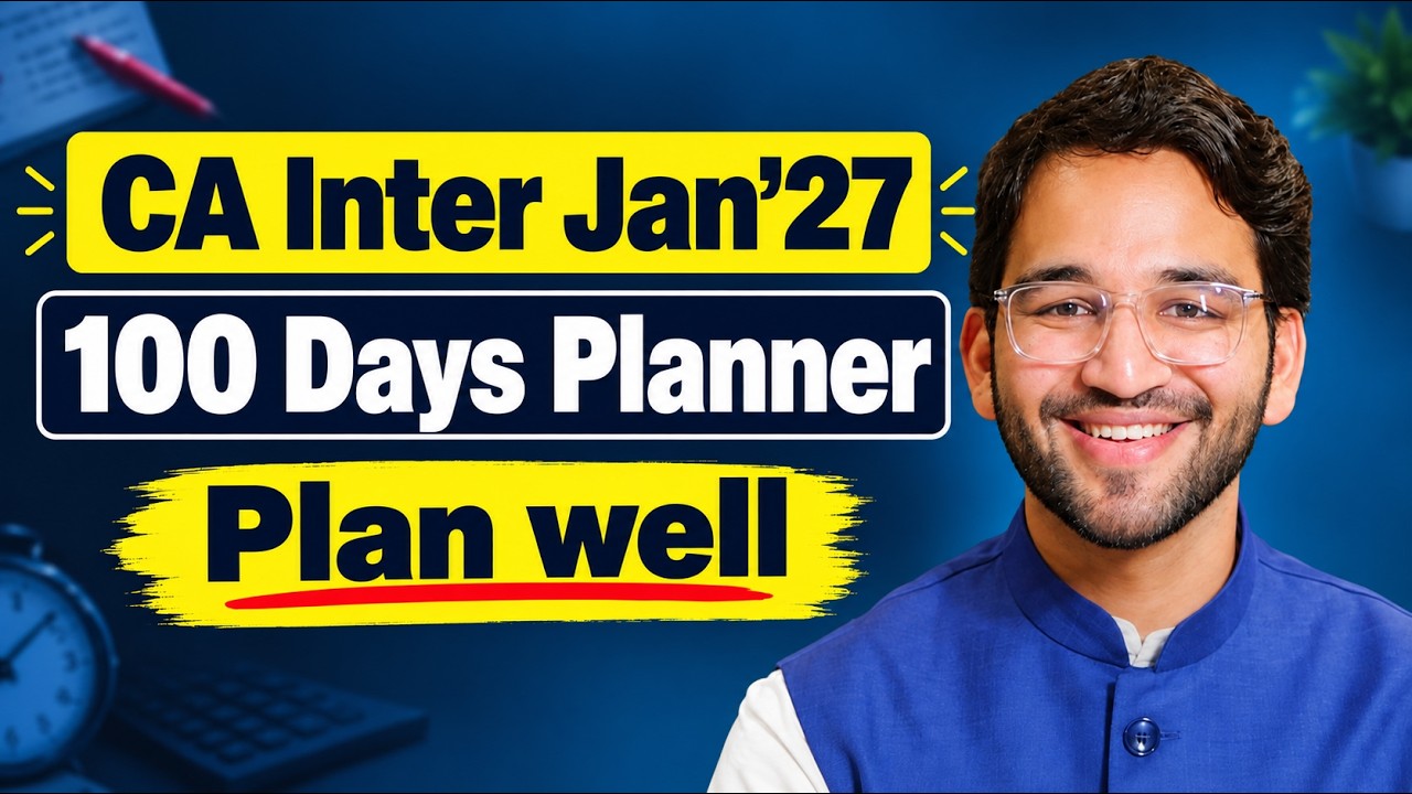 100 DAYS planner for Jan'27 | Invest 20 mins here | Learn The Ranker's Way to clear CA Inter