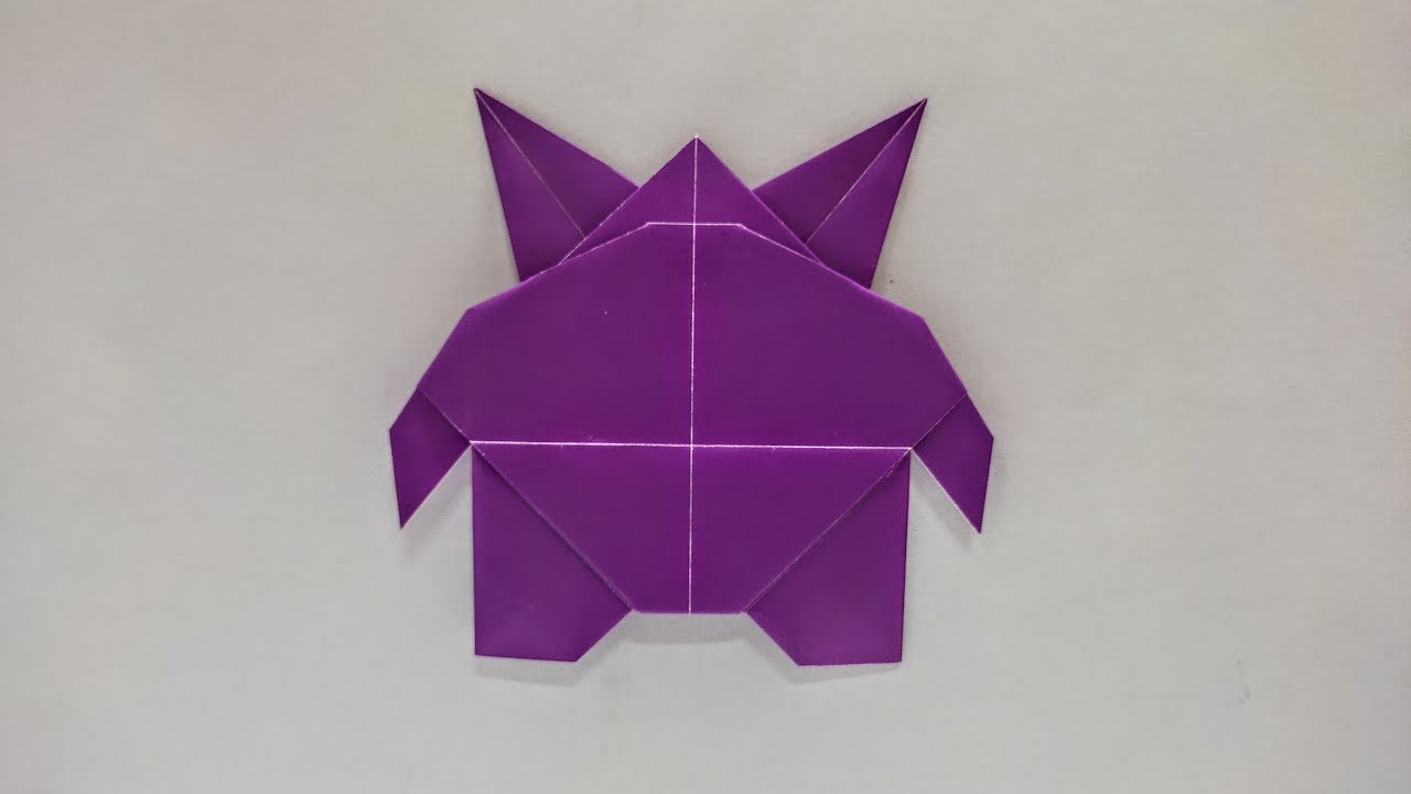 How To Fold A Paper Origami Pokemon Gengar Easy Step By Step | Origami Pokemon Easy