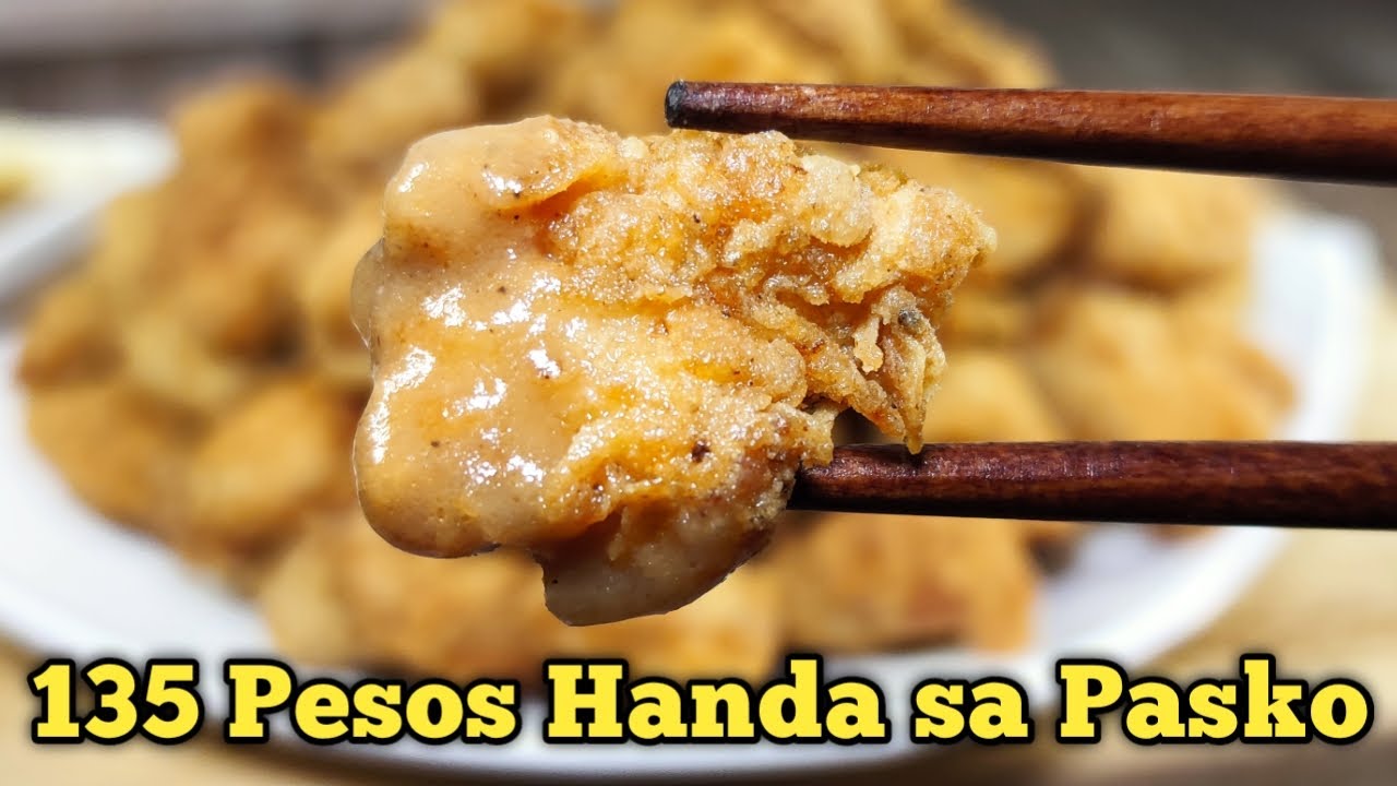 PINAKA MURANG PANG HANDA SA PASKO | CHICKEN POPCORN RECIPE WITH GRAVY